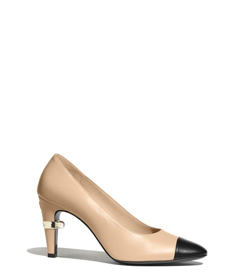 silver chanel pumps|Chanel pumps beige and black.